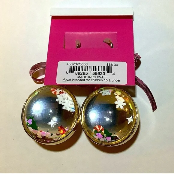 Betsey Johnson Pink and Gold Earrings - Picture 5 of 5